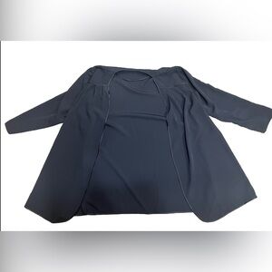 Misto Seta Made In Italy Black 3/4 Cardigan Size XL-2XL